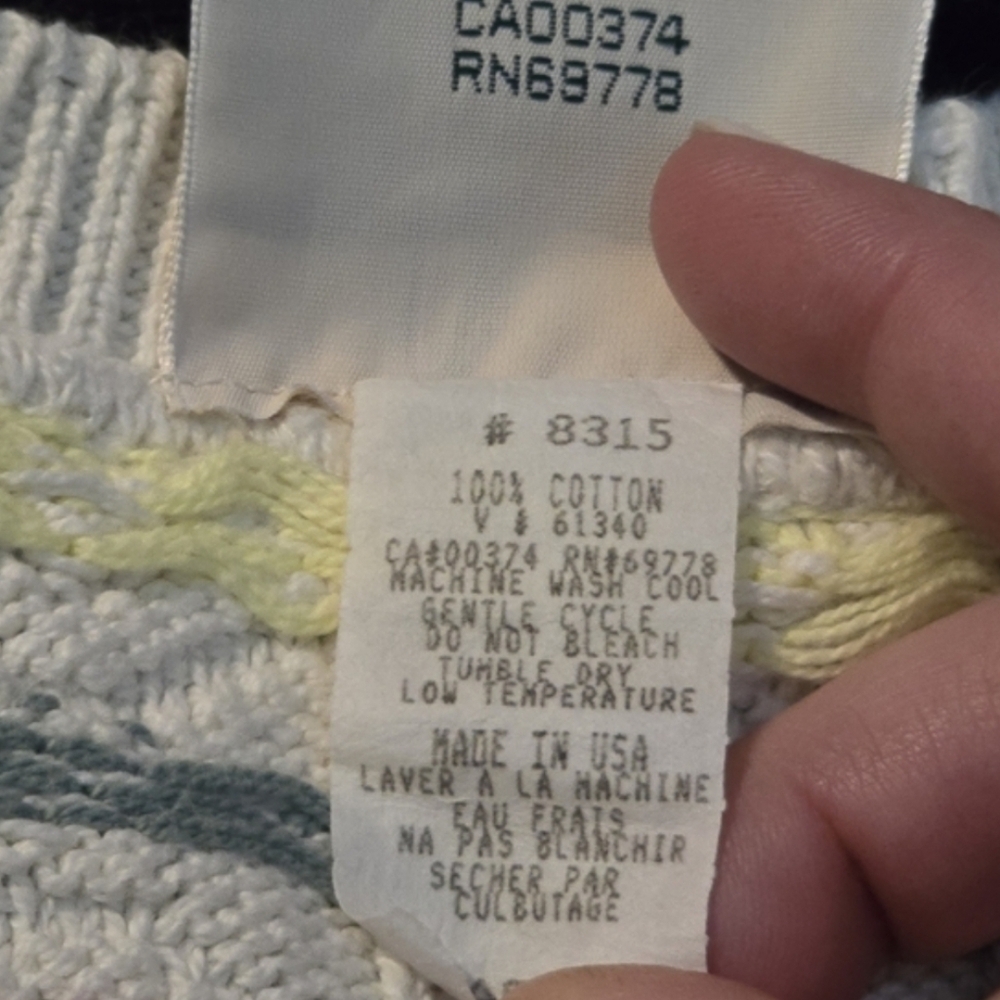 Vintage Northern Reflections Cotton Knit Button Front Vest - Picture 14 of 14